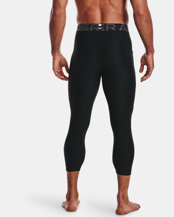 Men's HeatGear® ¾ Leggings, Black, pdpMainDesktop image number 1